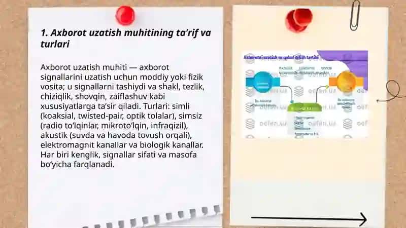 Axborot uzatish muhiti xususiyati. Axborotning asosiy tavsifi, axborotning sintaktik, semantic, va pragmatik oʻlchovlari 3