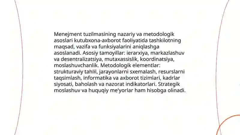 Zamonaviy kutubxonalarda menejment tuzilmasini loyihalash tamoyillari 3