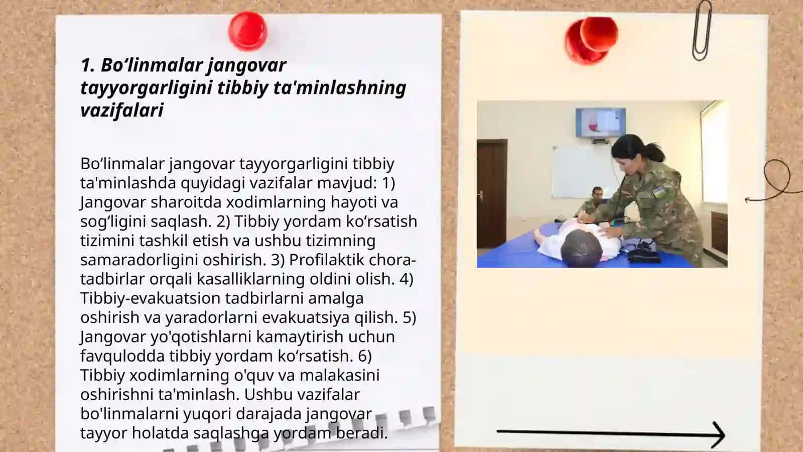 Boʻlinmalar jangovar tayyorgarligini tibbiy ta'minlash 3