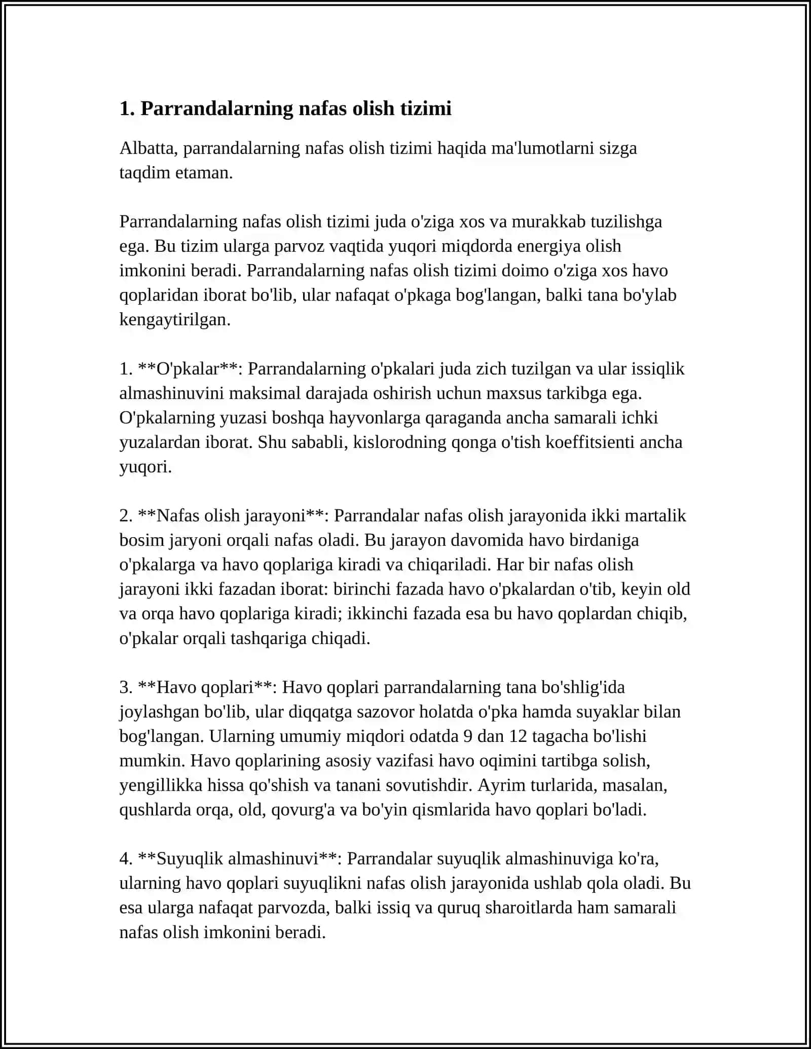 PARRANDALARDA NAFAS OLISHNING OZIGA XOS HUSUSIYATLARI 3