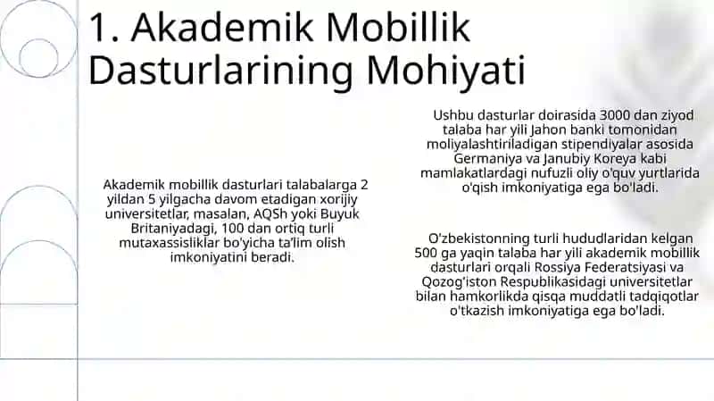 Akademik MOBILLIK DASTURLARI 3