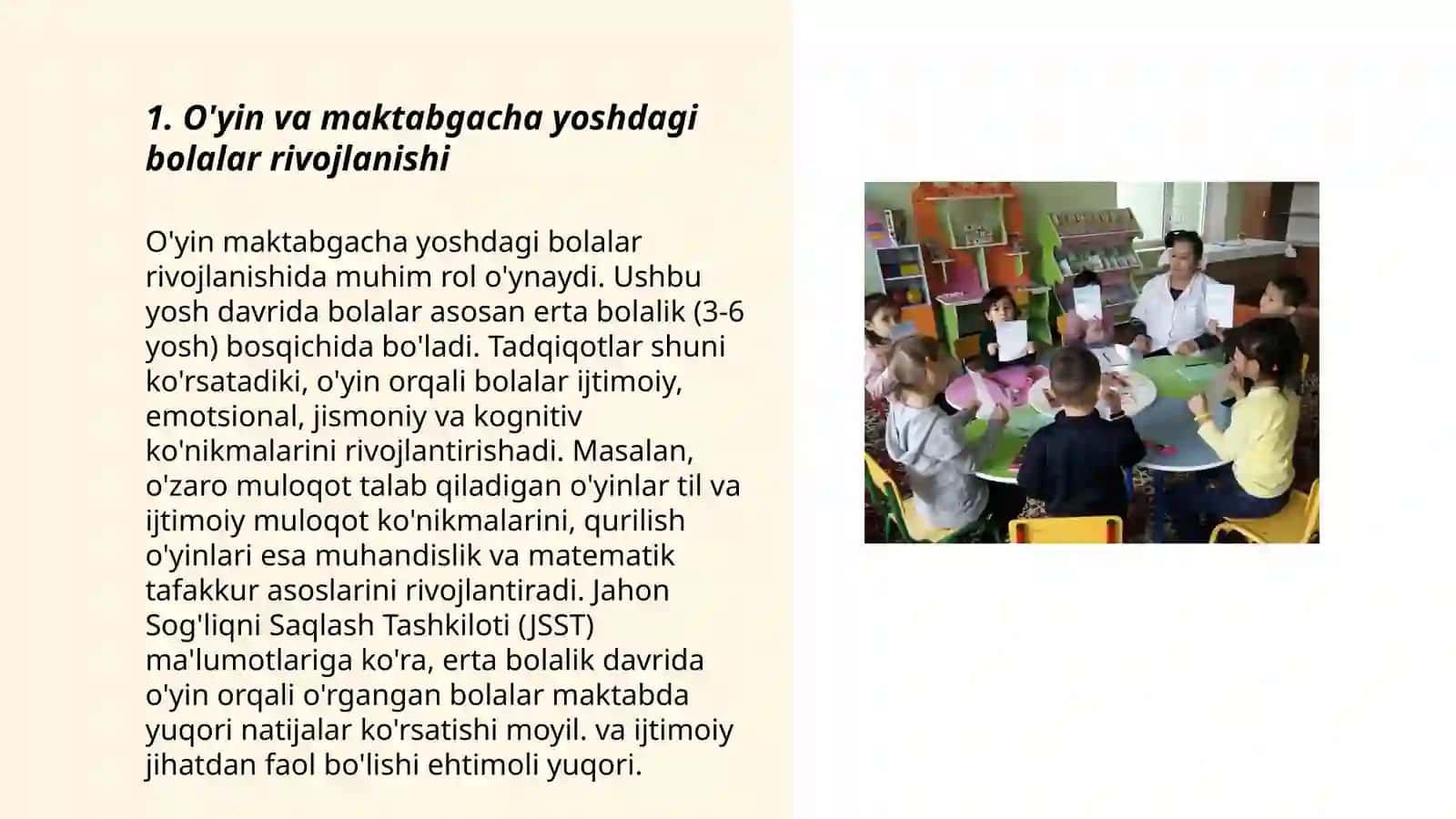 O'yin - maktabgacha tarbiya yoshdagi bolalarning asosiy faoliyati 3