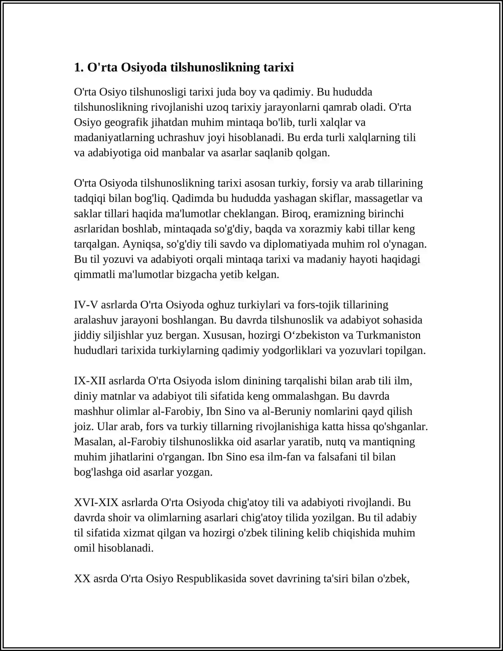 O'rta Osiyoda tilshunoslikning tarixi 3