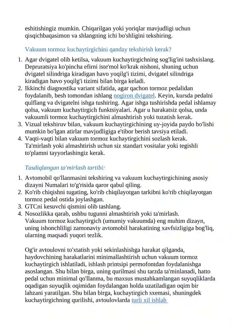 Vakuumli vakuumli tormoz kuchaytirgich klapan 3