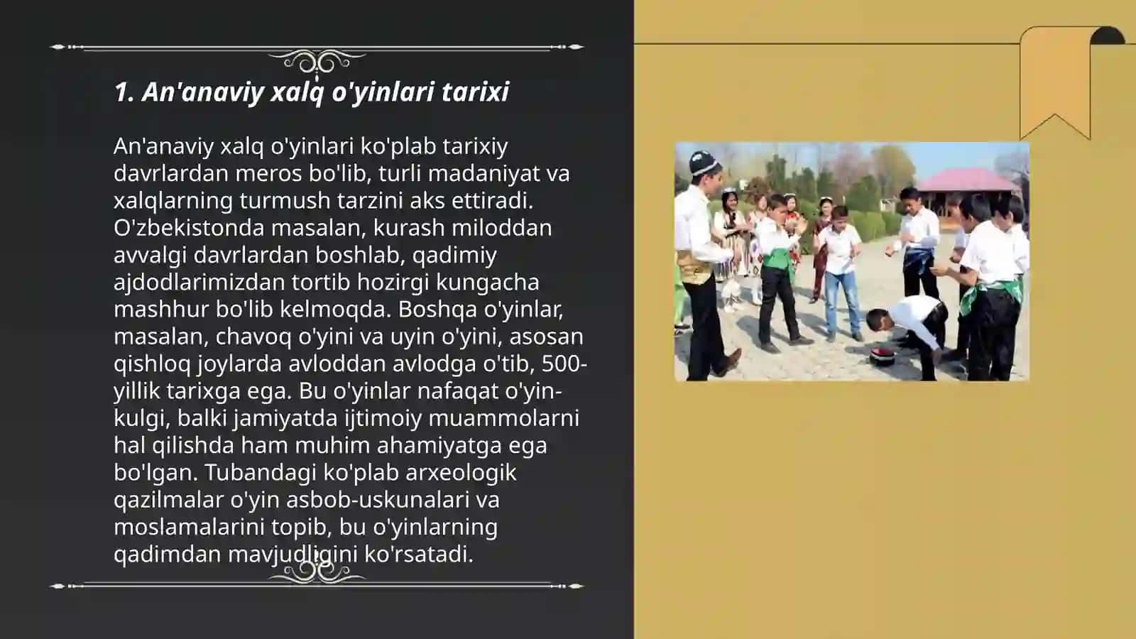 An'anaviy xalq o'yinlari tarixi 3