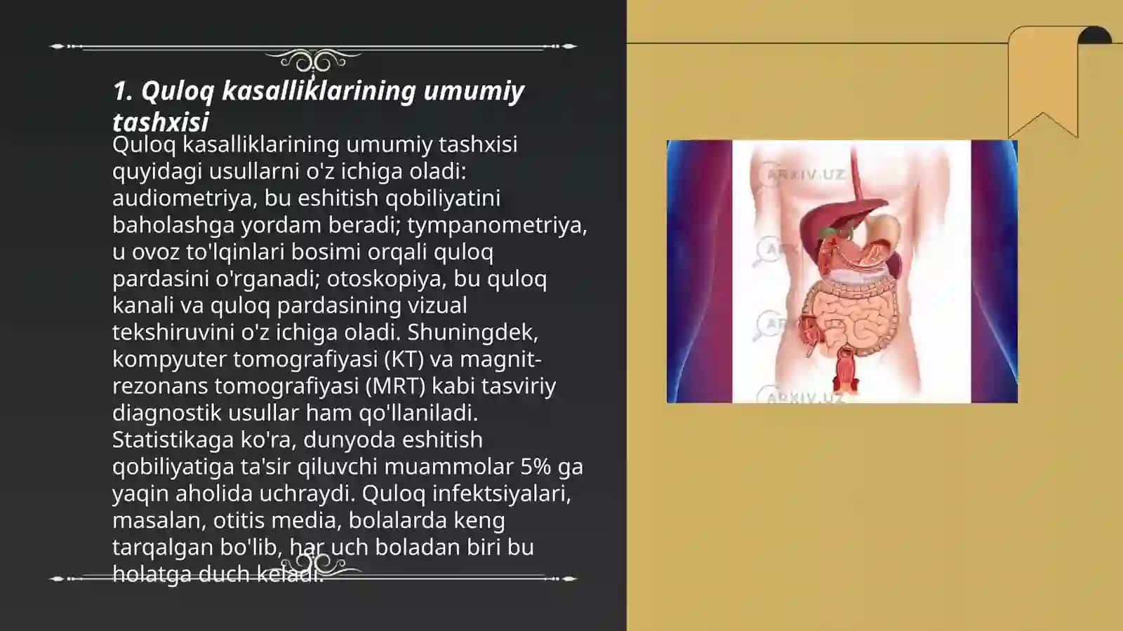 Quloq kasalliklari va uning patologiyasida tibbiy biologiya va genetikanining tutgan o‘rni 3