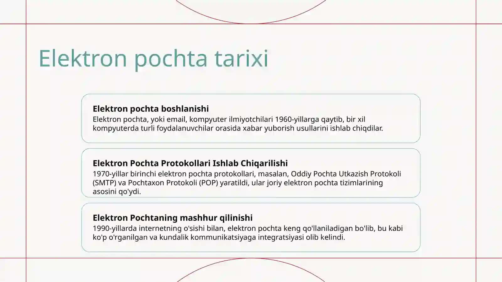 Elektron pochta va telekonferentsiyalar 3