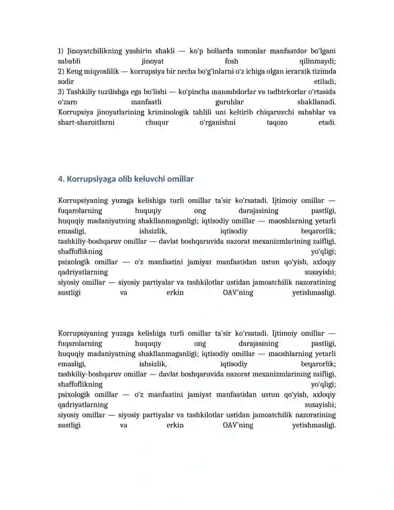 Korrupsiya jinoyatining kriminologik tavsifi va uning oldini olish 3