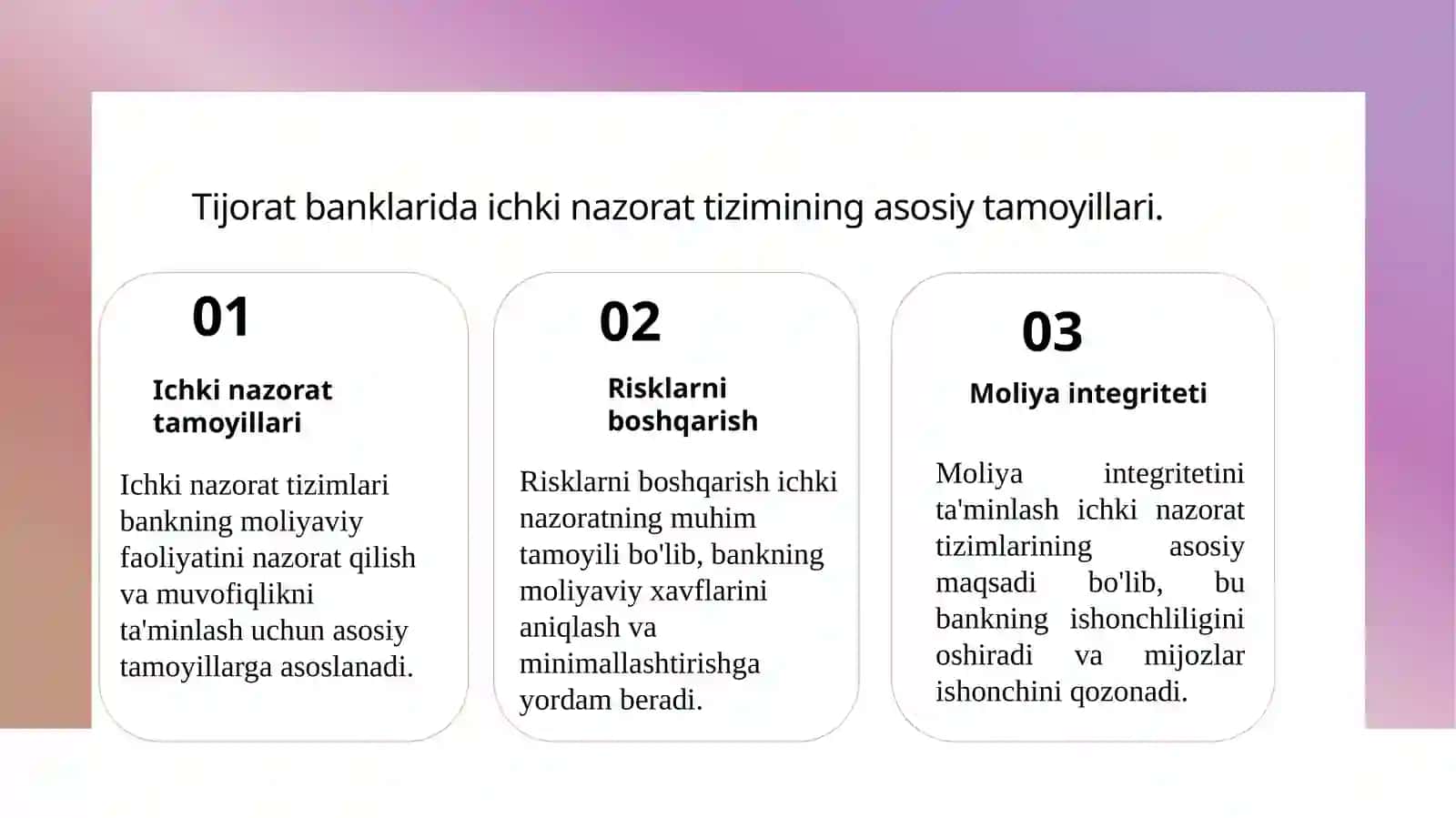 Tijorat banklarida ichki nazorat tizimi va uni baholash 3