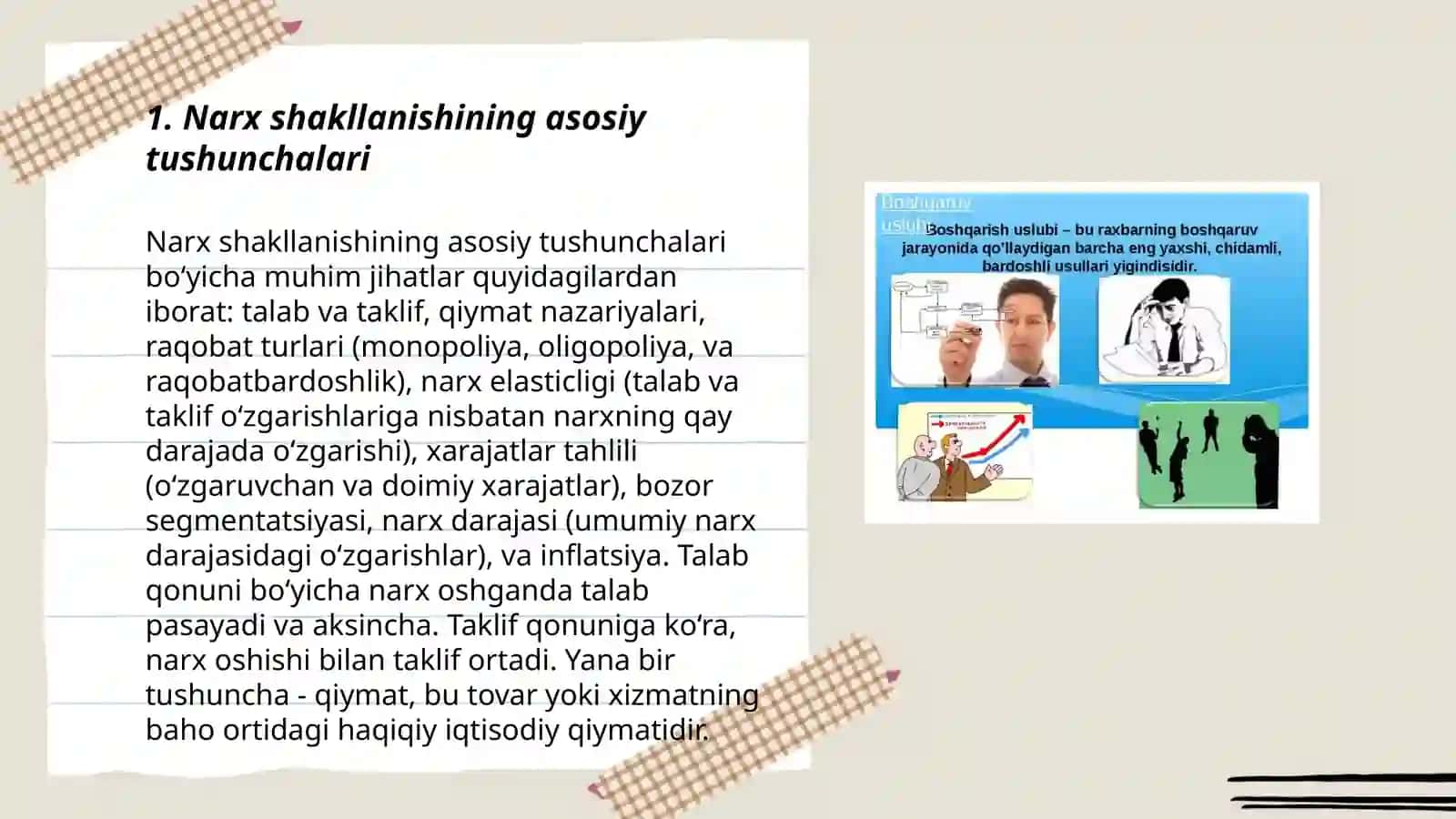 Narx shakillanishi uslublarini tanlash 3