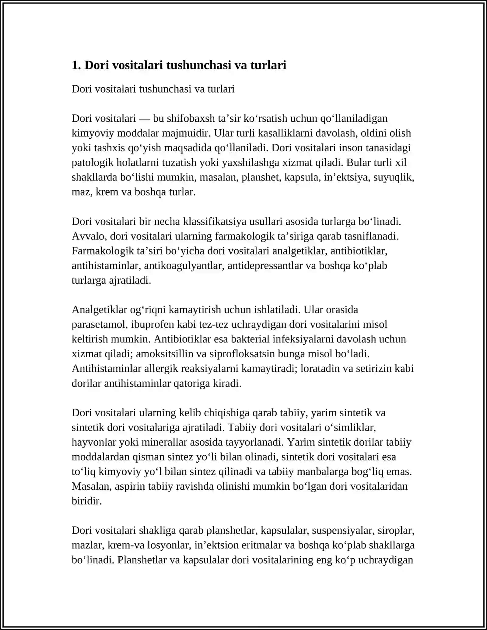 Dori Vositalari 3