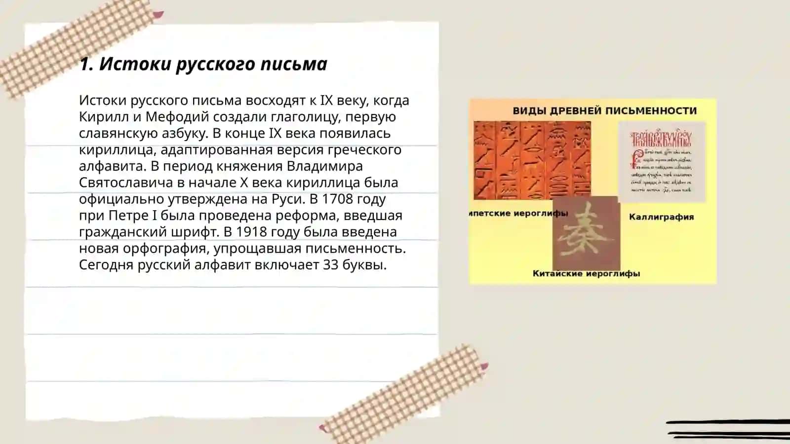 Русское письмо и его эволюция 3