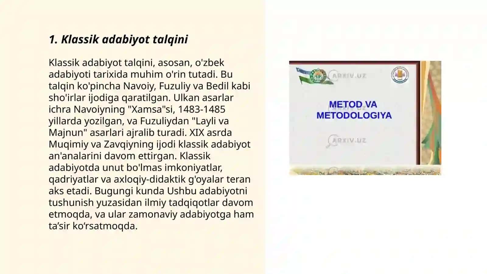 Adabiyotshunoslikda metod va oqimlar 3