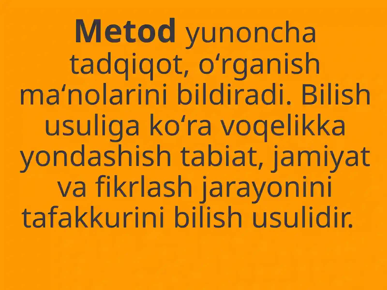 TILSHUNOSLIK METODLARI 3