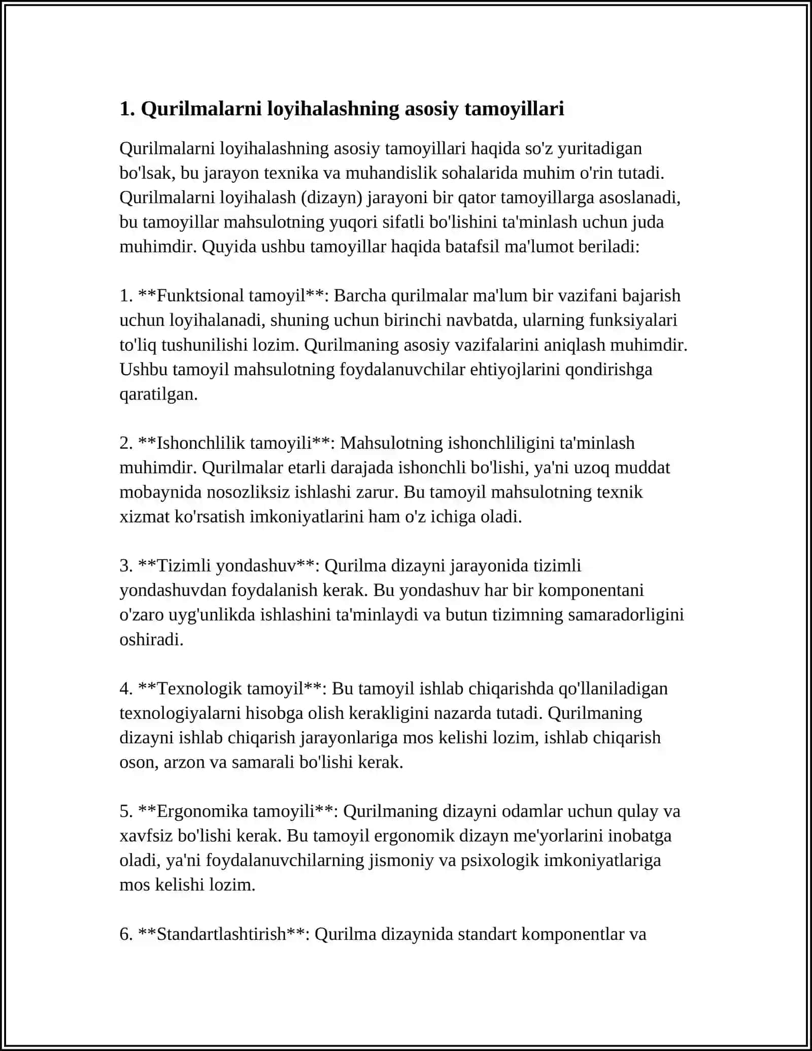 MUSTAQIL ISH Mavzu: QURILMALARNI LOYIHALASH 3