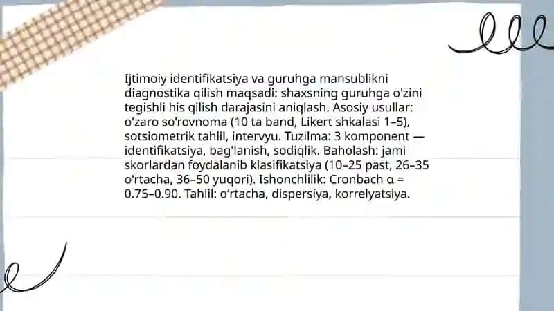 Shaxsning ijtimoiy psixologik xususiyatlarini diagnostika qilish 3