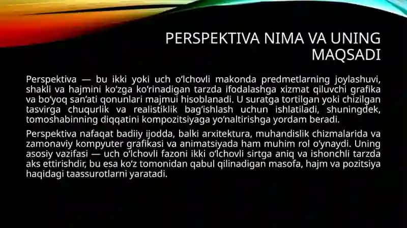 Perspektiva turlari 3