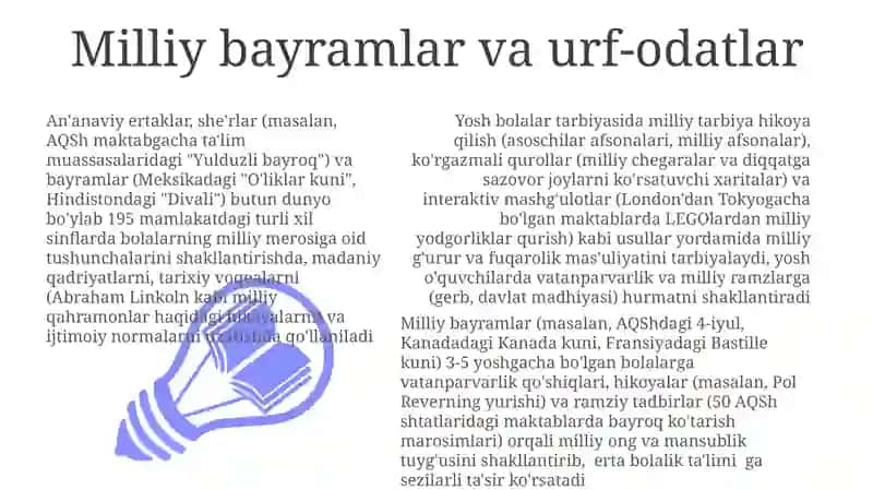 Yosh bolalar tarbiyasida milliy tarbiya hikoya qilish 3