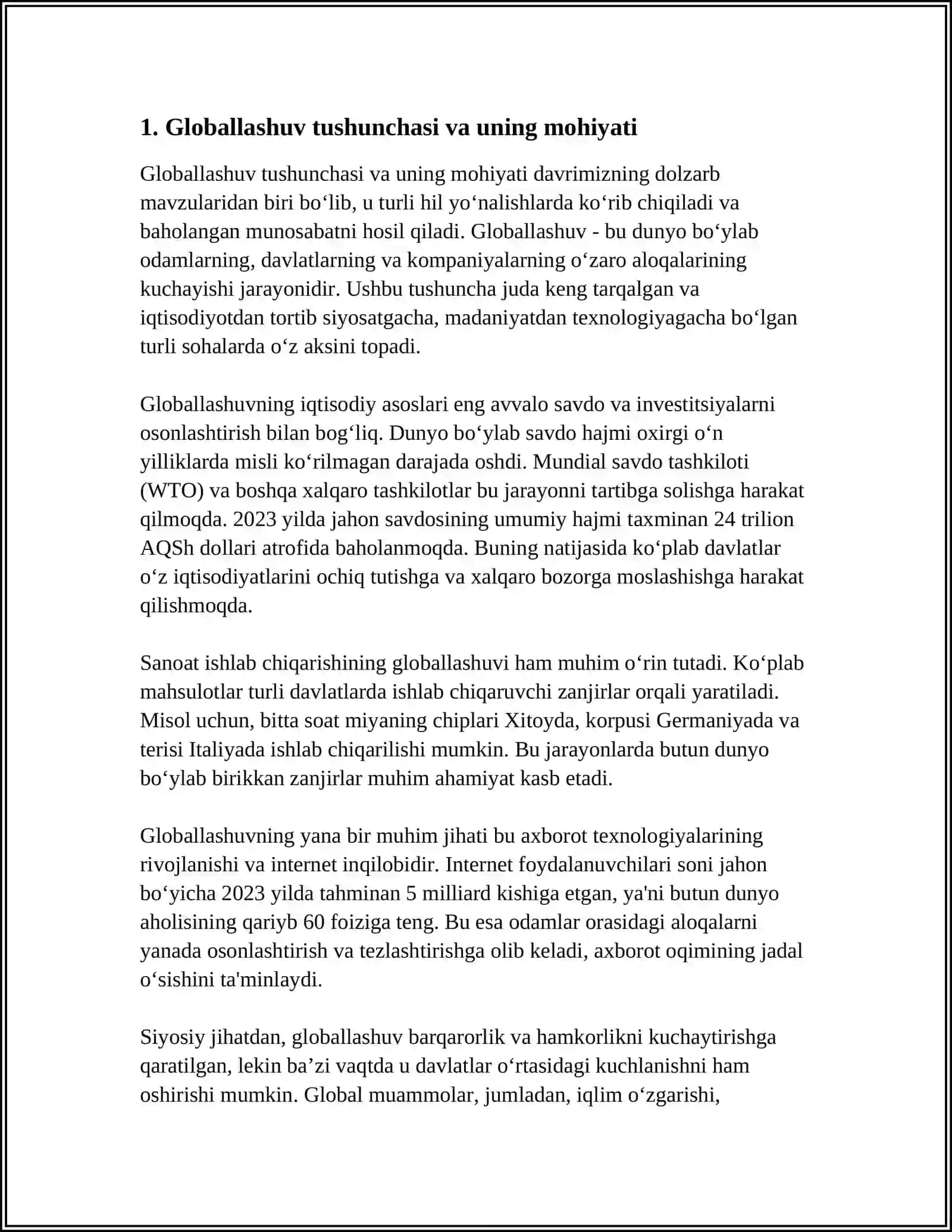 GLOBALLASHUV JARAYONINING IJTIMOIY VA FALSAFIY AHAMIYATI 3
