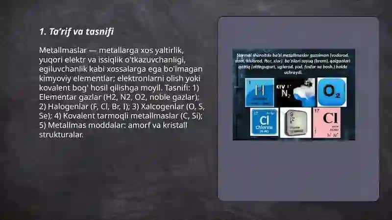 Metallmaslarning umumiy xossalari 3
