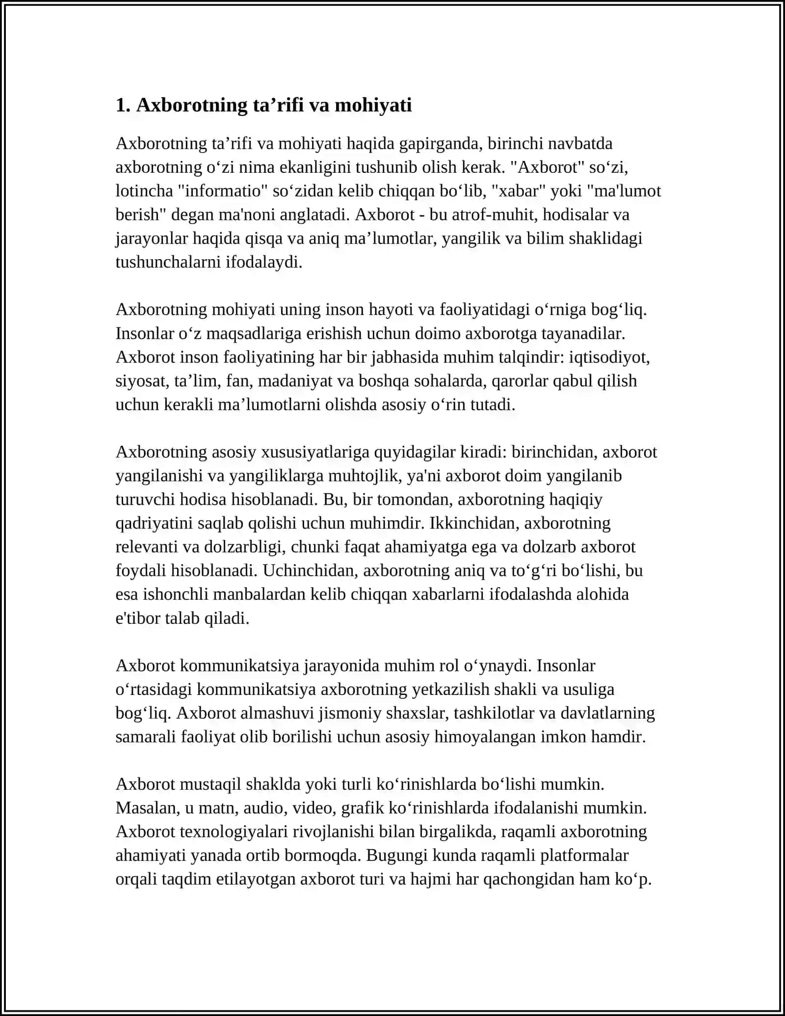 AXBOROT HAQIDA TUSHUNCHA 3