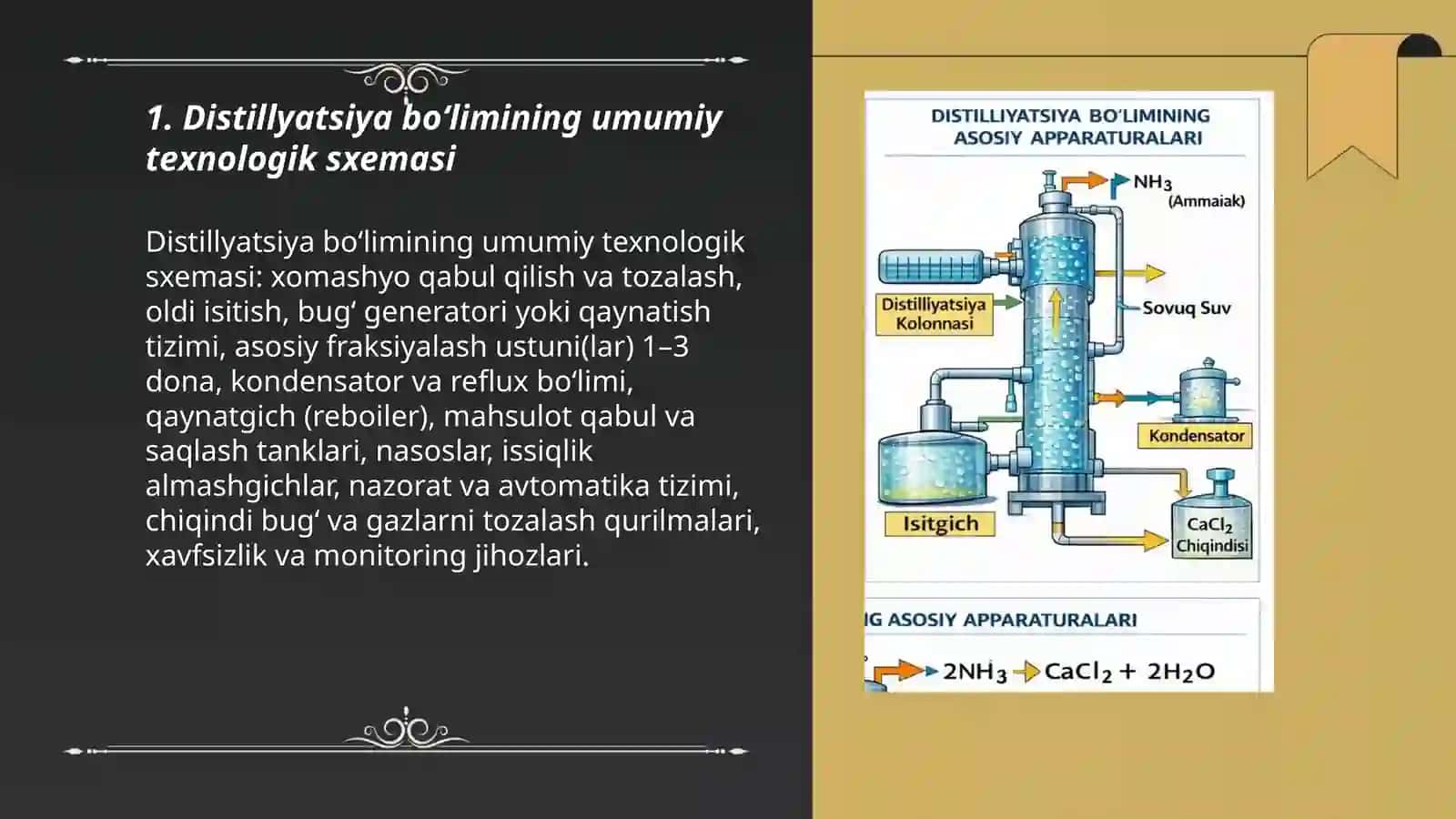 Distillyatsiya boʻlimining texnologik sxemasi 3