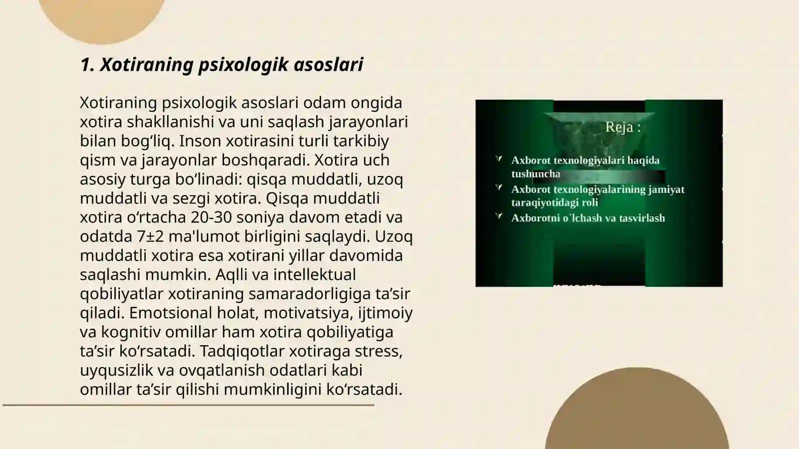 Xotiraning psixologik asoslari 3