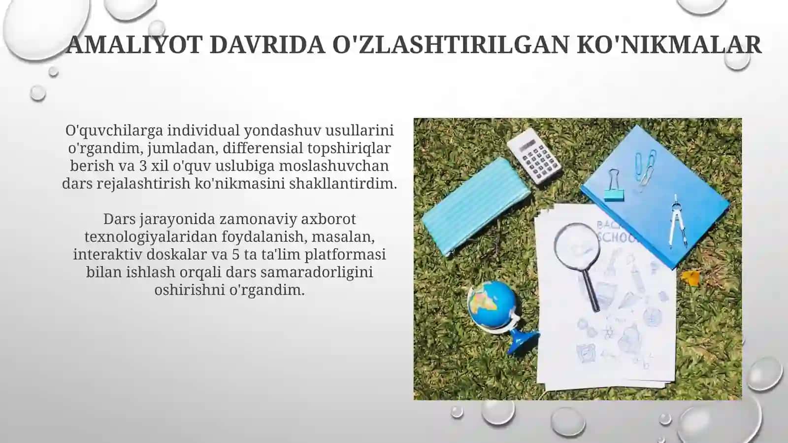 Malakaviy pedagogika amaliyoti hisoboti 3