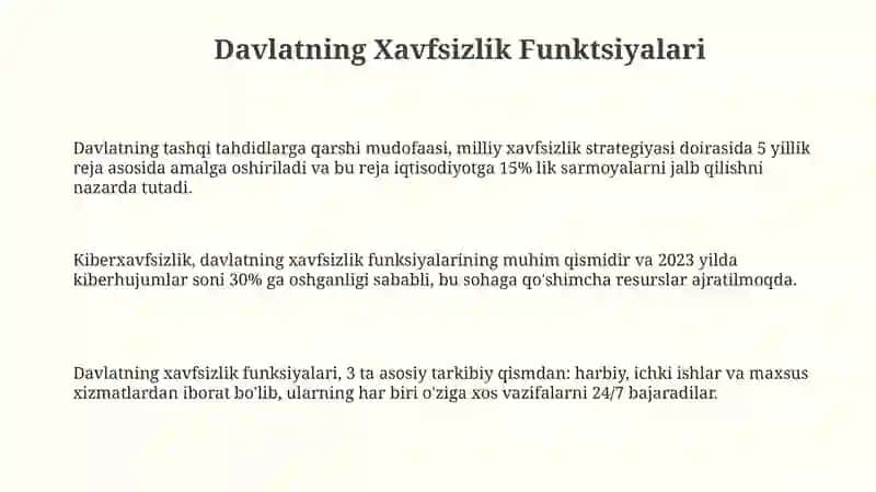 Davlatning tashkilot sifatida funksiyalari va vazifalari 3