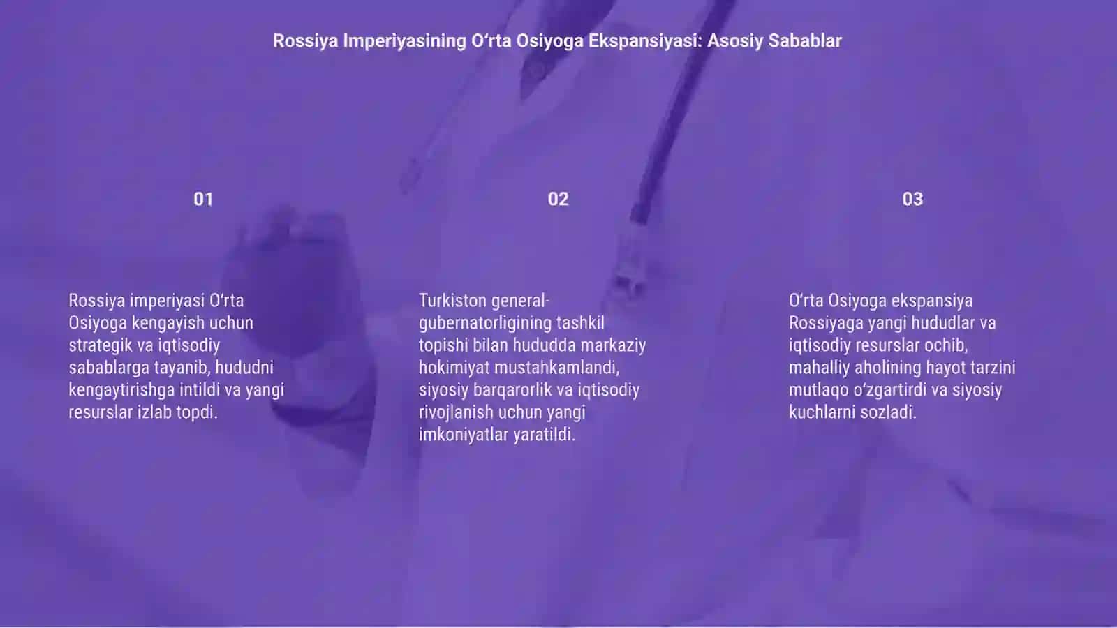 Rossiya Imperiyasining O‘rta Osiyoga Ekspansiyasi: Asosiy Sabablar 3