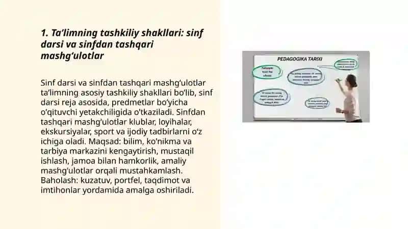 Taʼlimning tashkiliy shakllari va metodlari 3