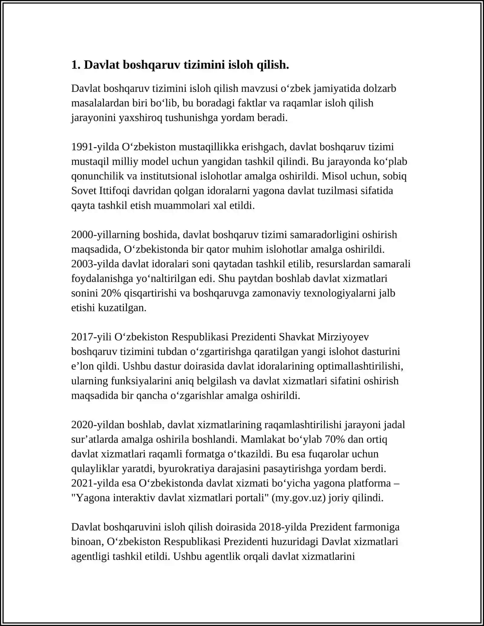 MUSTAQILLIK YILLARIDA QORAQOLPOGʻISTON RESPUBLIKASI IJTIMOIY IQTISODIY VA SIYOSIY HAYOTIDA AMALGA OSHIRILGAN ISLOHOTLAR 3
