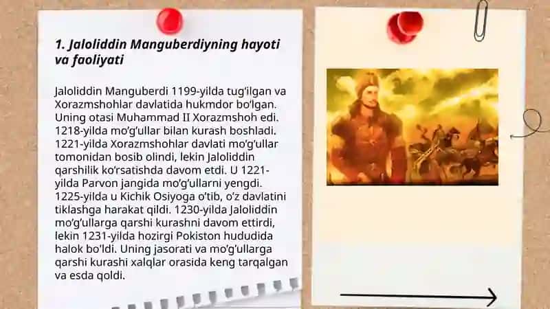 Jaloliddin Manguberdi vatan himoyachisi 3