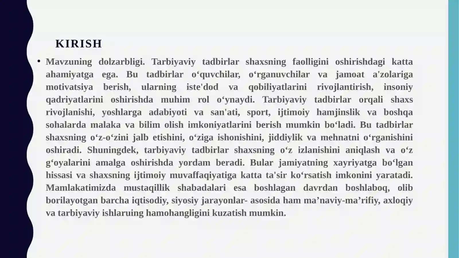 Tarbiyaviy tadbirlarning shaxs faolligini oshirishda ahamiyati 3