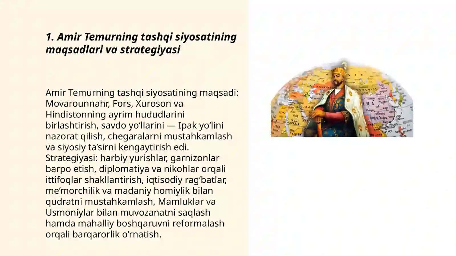 Amir Temurning tashqi siyosati 3
