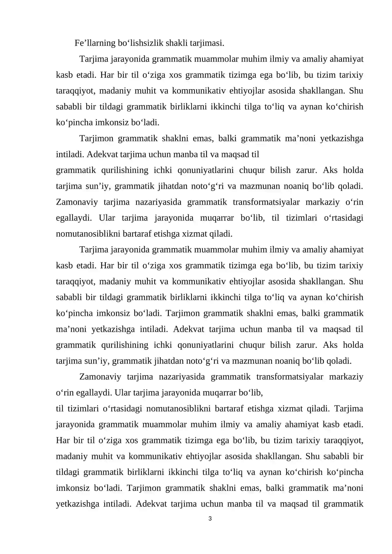 Tarjimaning grammatik muammolari 3