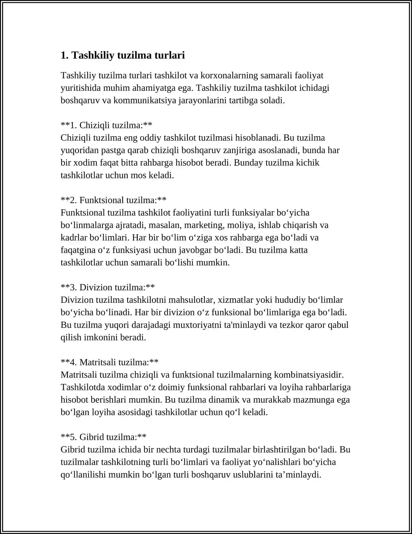 TASHKILIY TUZILMA VA MENEJMENTLIK BUXGALTERIYA HISOBI 3