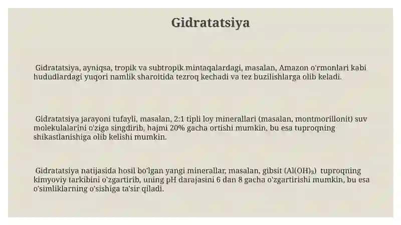 Tuproq hosil qiluvchi gʻovaksimon nurash maxsulotlari 3