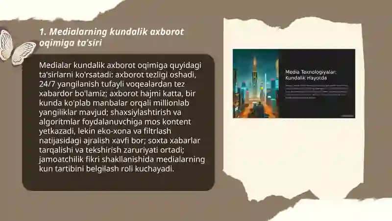 Medialar kundalik hayotda 3