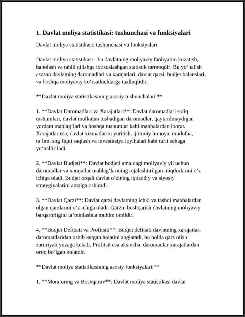 Davlat moliya statistikasi 3