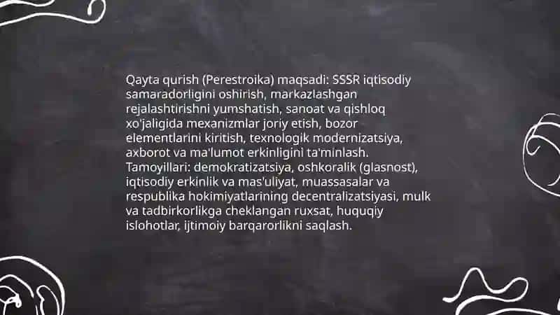 Qayta qurish siyosati va uning inqirozi. Farg'ona fojialari 3