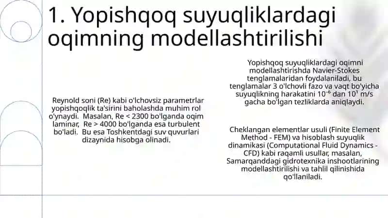 yopishqoq suyuqlik gidrodinamikasi 3