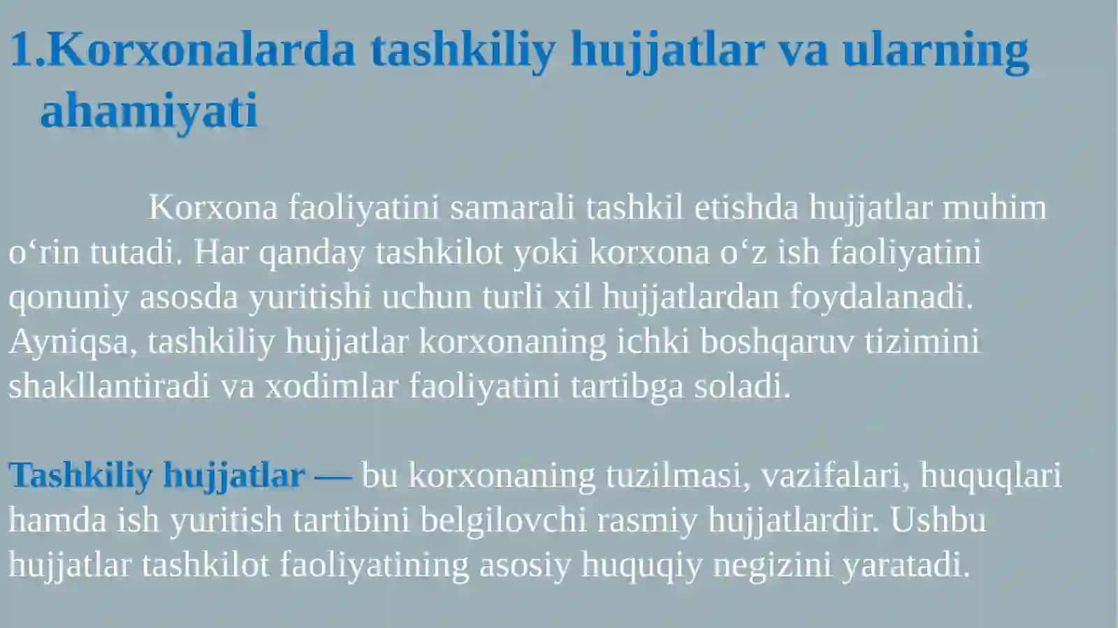 Korxonaning tashkiliy farmoyish hujjatlari 3