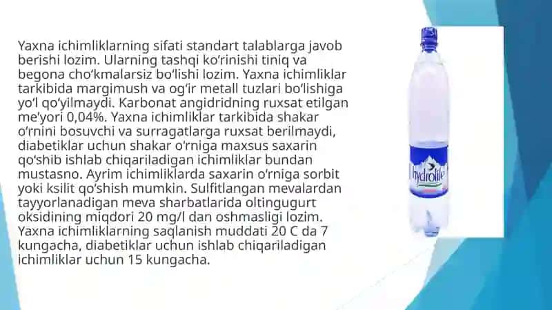 Alkogolsiz ichimliklarga tegishli tibbiy toksikologik ko’rsatkichlarni aniqlash 3
