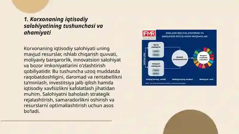 Korxonaning iqtisodiy salohiyati tahlili 3