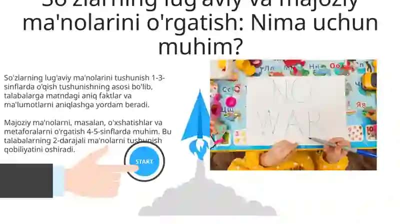 So'zning lug'aviy va majoziy ma'nolarini o'rgatish 3