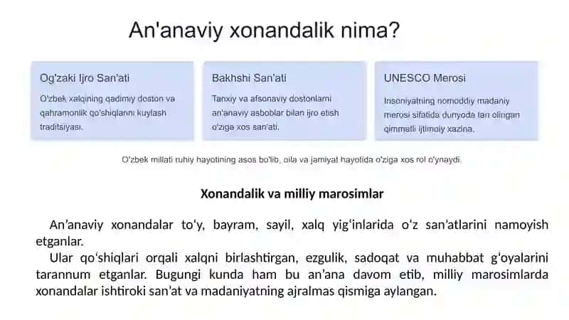 An'anaviy xonandalik 3