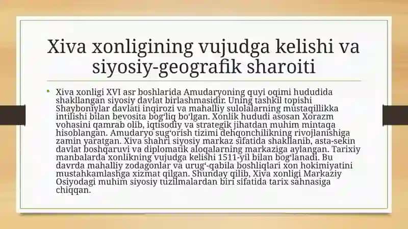 Xiva xonligi tarixiga oid manbalar va adabiyotlar 3