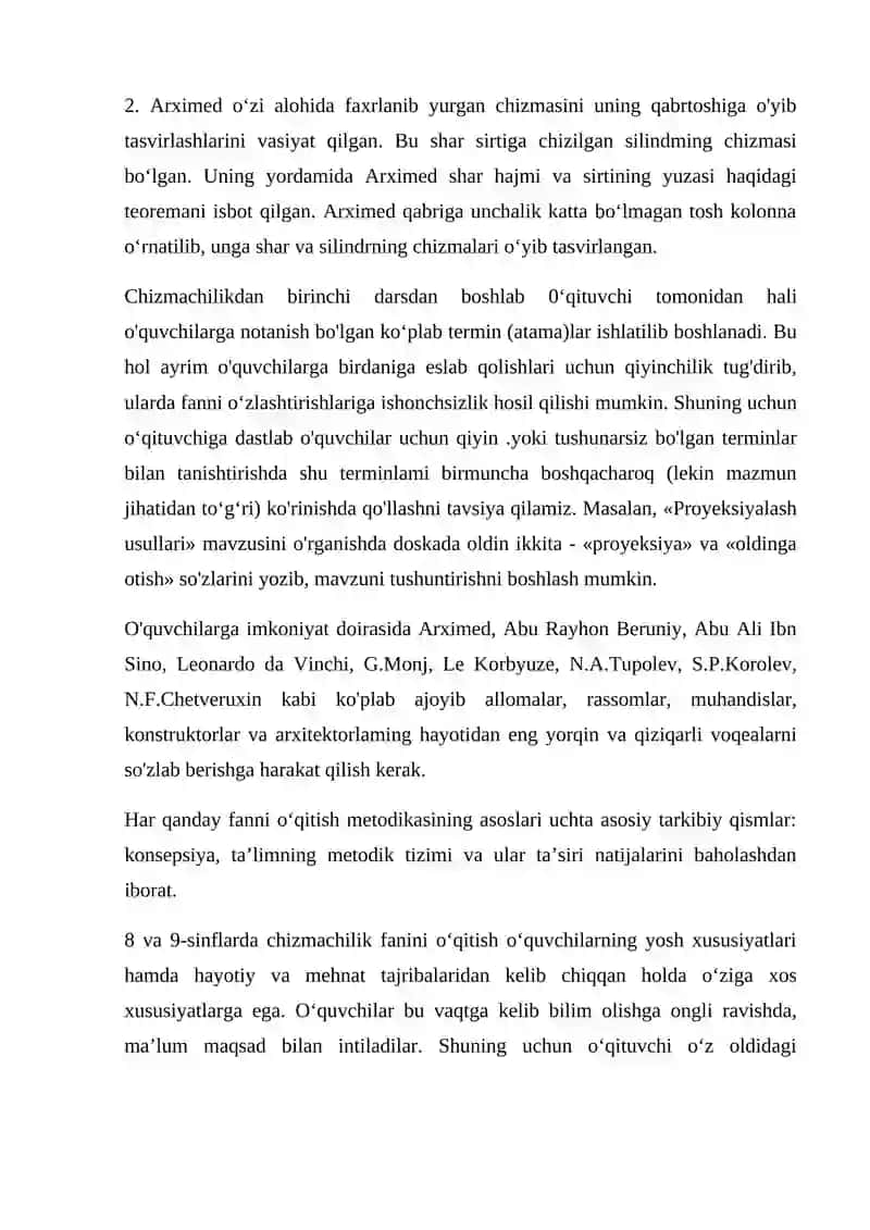 8) SINFDA CHIZMACHILIKDAN TANISHTIRISH DARSINI TASHKIL ETISH 3