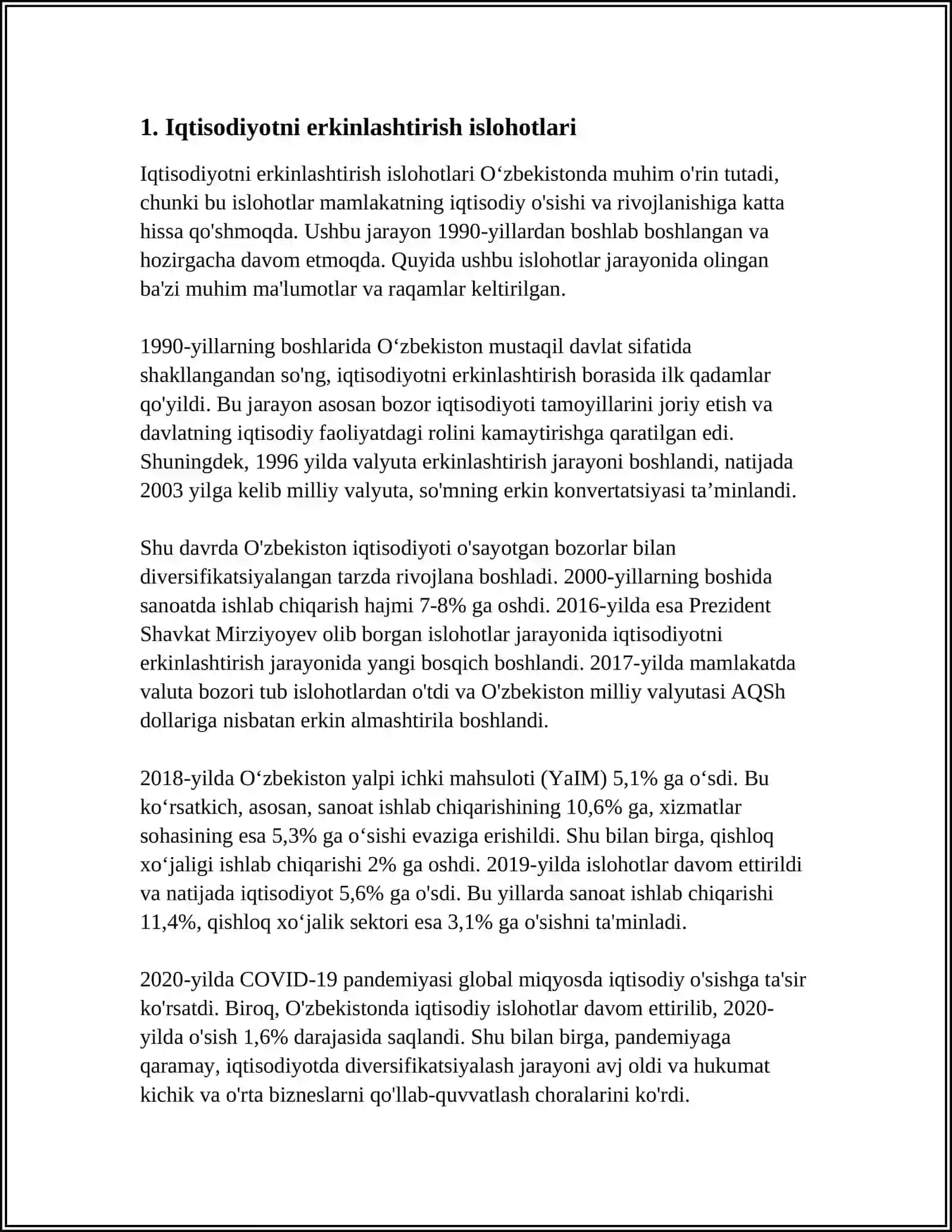 MUSTAQILLIK YILLARDA DAVLAT BOSHQARUVI TIZIMIDA AMALGA OSHRILGAN ISLOHATLAR 3